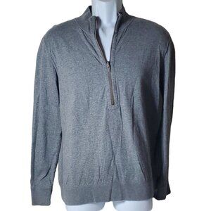 Tommy Bahama Gray 1/4 Zip Pullover Sweatshirt Reversible Mens Size M